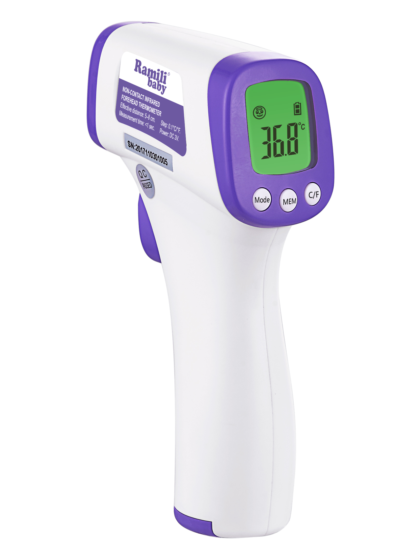 Ramili® Baby non-contact infrared forehead thermometer ET3050
